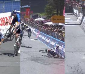 Giro d'Italia, Pellizzari cade all'ultima curva ma resta 7° in classifica generale: tutto si decide domani