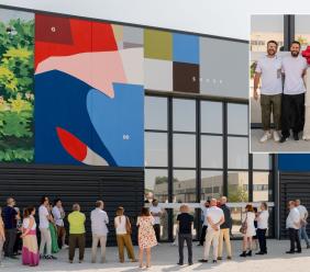 Civitanova, un murales per raccontare 10 anni di coworking: la nuova opera di Giulio Vesprini