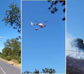 Magliano di Tenna, vasto incendio nelle campagne: evacuate alcune famiglie (FOTO)