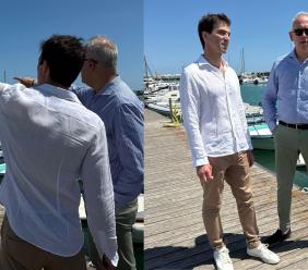 Civitanova, Acquaroli e Ciarapica al porto: "Pronti a realizzare anche la barriera frangiflutti"