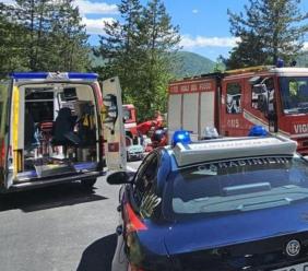 Visso, scontro tra auto e moto: centauro a Torrette in codice rosso