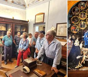 Gli 'Amici del Liceo Galilei' in visita a Cingoli tra arte e buona tavola: dalla 'Madonna' del Lotto al Mulino Bravi