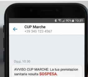 "Attenzione alle truffe telefoniche": falsi sms e chiamate che si spacciano per il Cup Marche "Attenzione alle truffe telefoniche": falsi sms e chiamate che si spacciano per il Cup Marche