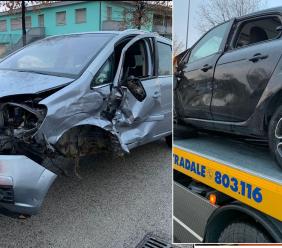 Corridonia, violento frontale tra due auto: feriti trasferiti al Pronto Soccorso