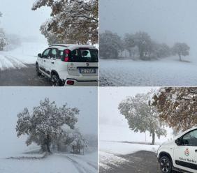 Matelica imbiancata, sindaco Cingolani: "Mezzi spazzaneve già in azione su tutto il territorio"