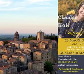 Gualdo, Claudia Koll presenta il suo ultimo libro  “Qualcosa di me- dialogo con un'amica”
