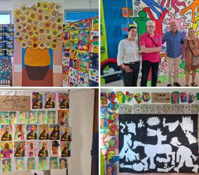 Porto Recanati, all'Istituto Medi la mostra "Cuori d'Artista": le opere dei bambini in esposizione