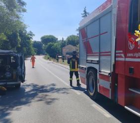 Fuga di gas a Pollenza, intervengono i Vigili del Fuoco: chiusa la Provinciale Rotelli