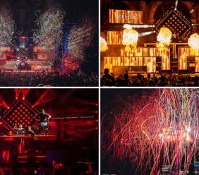 EMF Recanati 2026, notte da record tra dj set e spettacoli di luci nel cuore della città