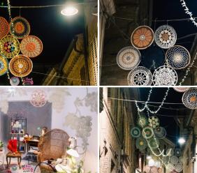 Loro Piceno, il capolavoro delle "Uncinettare": mandala giganti per il Festival del Vino Cotto Loro Piceno, il capolavoro delle "Uncinettare": mandala giganti per il Festival del Vino Cotto
