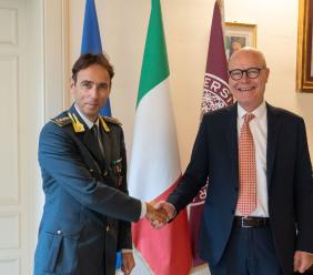 UniMc, il rettore McCourt incontra il nuovo comandante della Guardia di Finanza di Macerata