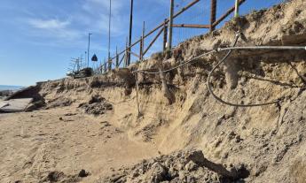Porto Recanati, danni per le mareggiate: cominciati i lavori di messa in sicurezza della Provinciale