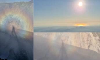 Lo 'Spettro di Brocken' appare sui Sibillini: il fenomeno dietro le ombre giganti e i cerchi di luce (VIDEO)