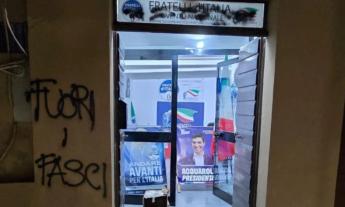 "Fuori i fasci", imbrattata sede di Fratelli d'Italia San Severino: denunciati due giovani