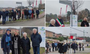Macerata, piazzale del nuovo polo scolastico intitolato ad Antonietta Piombini ed Elisabetta Sensini