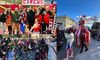 Castelraimondo, primo "Carnevale on the road" in versione circo da tutto esaurito