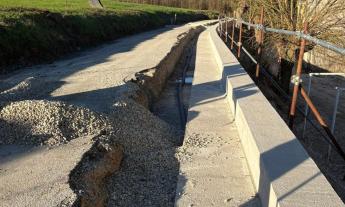 Matelica, sopralluogo del sindaco alla Strada delle Valche: "Lavori in fase avanzata"