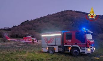 Sefro, escursionista resta bloccato alla Fossa di Buttaone: interviene l'elicottero dei vigili del fuoco