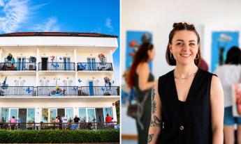 Fermo, inaugurata l'installazione urbana "Cartoline dal Lido" dell'artista maceratese Alice Pietrella