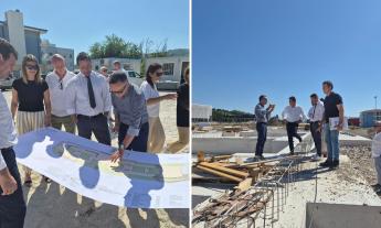 Tolentino, sopralluogo al cantiere del campus. Gentilucci: "Siamo in linea con i tempi, a luglio la struttura"