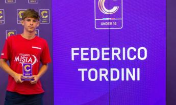 Il tolentinate Federico Tordini premiato come miglior centrocampista Under 16 di Serie C