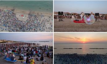 Potenza Picena, in 2mila in spiaggia per il sorgere del sole: 'Alba Musicale' allo chalet 'Lo Scoglio'
