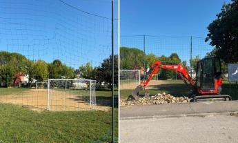 Matelica, nuove luci al campetto di Regina Pacis: lavori anche a Ferragosto