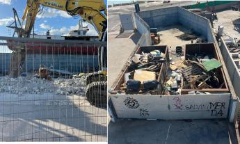 Civitanova, demolita la struttura per i rifiuti del porto: "Era diventata una discarica a cielo aperto"