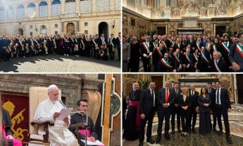 Sisma 2016, le comunità ferite ricevute in Vaticano. Il Papa: "Scorgere nelle rovine il progetto di una casa"