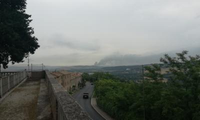 L'incendio da Urbisaglia