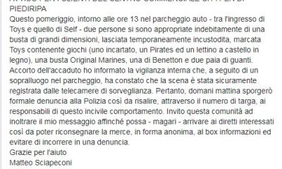 L'appello del papà derubato