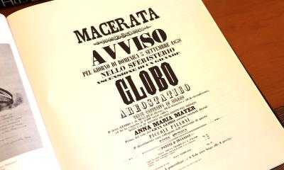 Annuncio cartaceo dell'accensione del globo (1838)
