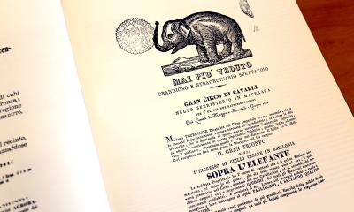 Annuncio cartaceo del gran circo di cavalli