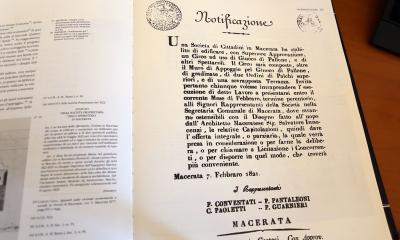 Notificazione del progetto dello Sferisterio (1821)