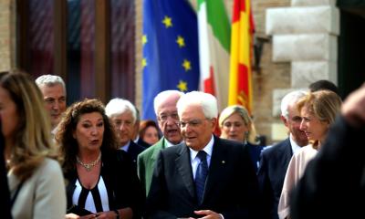 La Contessa Olimpia Leopardi con il Presidente Mattarella