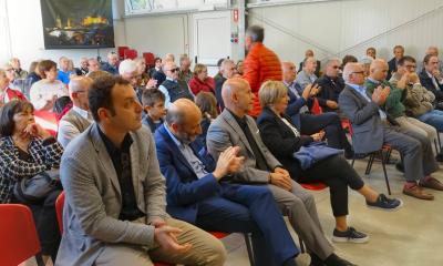 Domenica 20 Ottobre 2019– Festa 20 anni Anteas Macerata Prima fila da sinistra: Sindaco Treia David Buschittari, Assessore Macerata ai Lavori Pubblici Narciso Ricotta, Vice-Sindaco Caldarola Giovanni Ciarlantini, Assessore Caldarola ai Servizi Sociali Teresa Minnucci, Segretario  Generale FNP