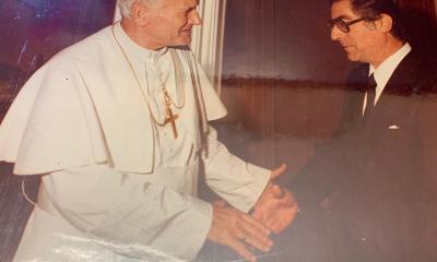 Giorgio Pagnanelli con papa Giovanni Paolo II