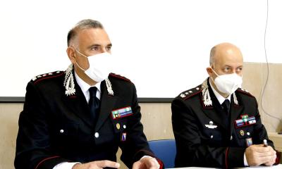 Il comandante provinciale Nicola Candido e il Tenente Colonnello Massimiliano Mengasini