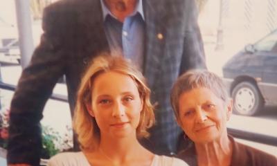 Gioia Bartali insieme a nonno Gino e nonna Adriana