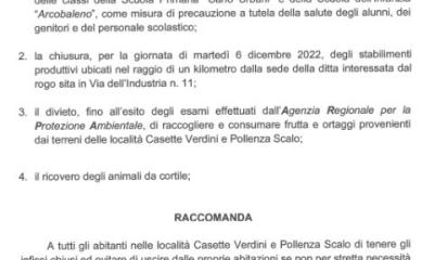 Ordinanza del Comune di Pollenza