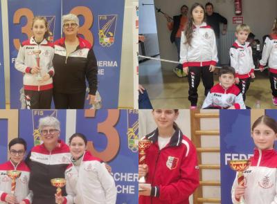 Macerata Scherma, 3 ori e 2 bronzi per i giovani under 14 al campionato regionale 2024