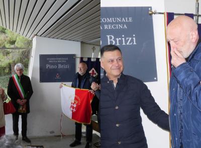 L'Helvia Recina intitolato a Pino Brizi, Sacchi: "Terminati i lavori faremo una vera e propria inaugurazione (VIDEO e FOTO)
