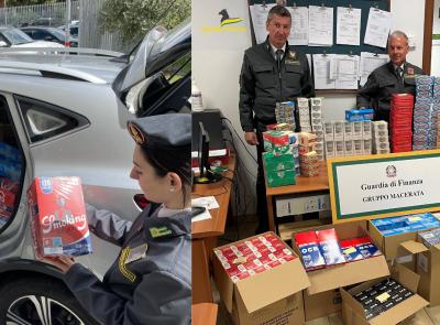 Civitanova, fermato al casello: nell'auto ha oltre mezzo milione di articoli per fumatori di contrabbando