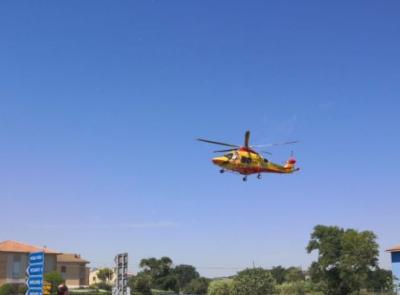 Porto Recanati, cade con la bici: ciclista trasferito d'urgenza a Torrette