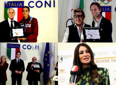 Marche, una Regione da podio: eccellenze sportive e imprenditoriali premiate nel salone d'onore del Coni (FOTO e VIDEO)