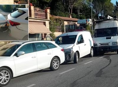 San Severino, tamponamento a catena lungo statale: quattro mezzi coinvolti