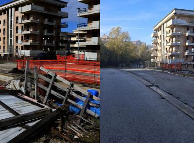 Macerata, via del Piccinino ieri e oggi: intervento di pulizia dopo le varie segnalazioni (FOTO)