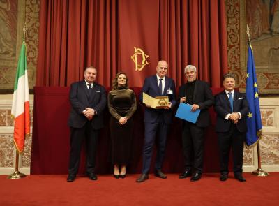 Recanati, la Cpm Gestioni Termiche è tra le "100 Eccellenze Italiane": l'ad Luca Tramannoni premiato a Montecitorio