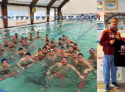 Centro Nuoto Macerata, quasi in cento per la nuotata d'aiuto al Parkinson: presente il campione del mondo Ruffini