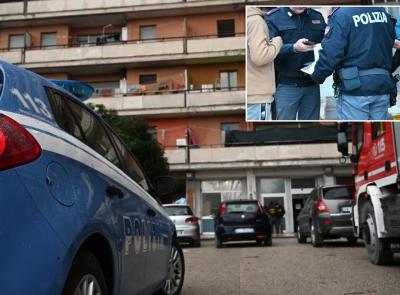 Porto Recanati, blitz all'Hotel House: un inquilino lancia un mattone dal balcone e colpisce un'auto